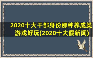 2020十大干部身份那种养成类游戏好玩(2020十大假新闻)