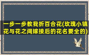 一步一步教我折百合花(玫瑰小镇花与花之间嫁接后的花名要全的)