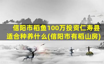 信阳市稻鱼100万投资仁寿县适合种养什么(信阳市有稻山房)