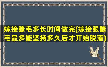 嫁接睫毛多长时间做完(嫁接眼睫毛最多能坚持多久后才开始脱落)