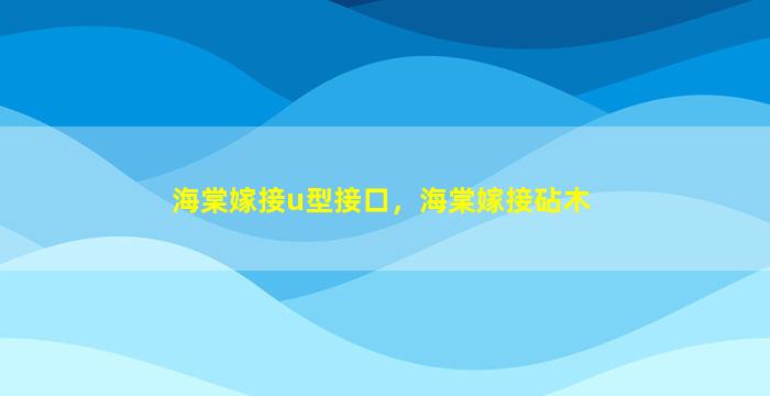 海棠嫁接u型接口，海棠嫁接砧木